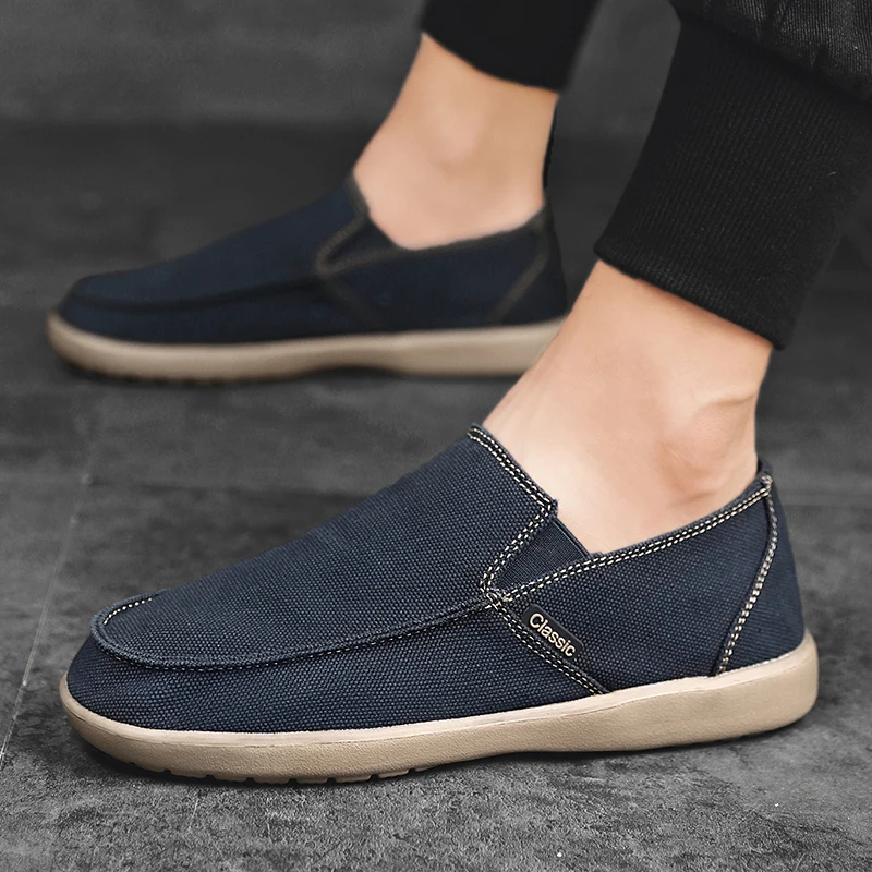 Men Walking Shoes Breathable Canvas Vulcanized Shoe Outdoor Men Loafers Sneakers Comfortable Male Casual Shoes Zapatillas Hombre