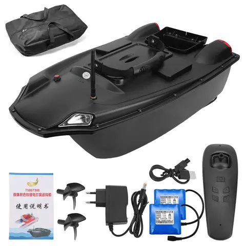 RC Bait Boat for Surf Fishing with Cruise Control System High Dual Motor 3KG Payload Dual 10400mAh Battery Remote Control Bait