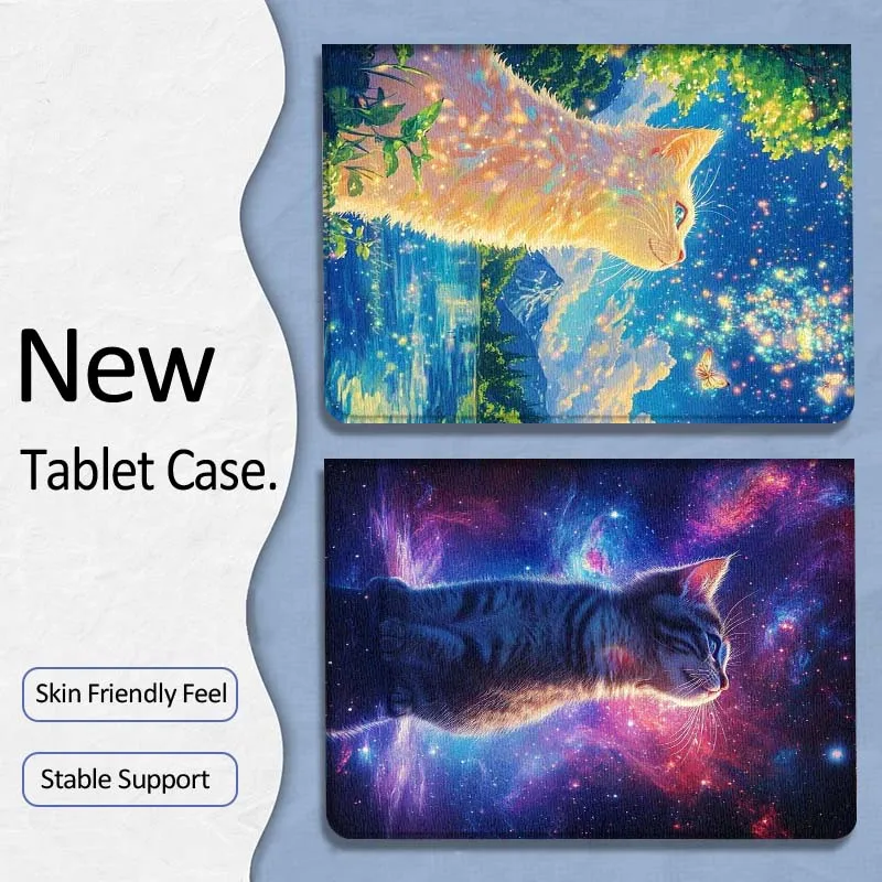 

Cute Cat Starry Sky Gift For Samsung Galaxy Tab A7 A A8 A9 A11 S6 S11 10.1 10.4 10.5 Inch Lite PLus Soft Tablet Case