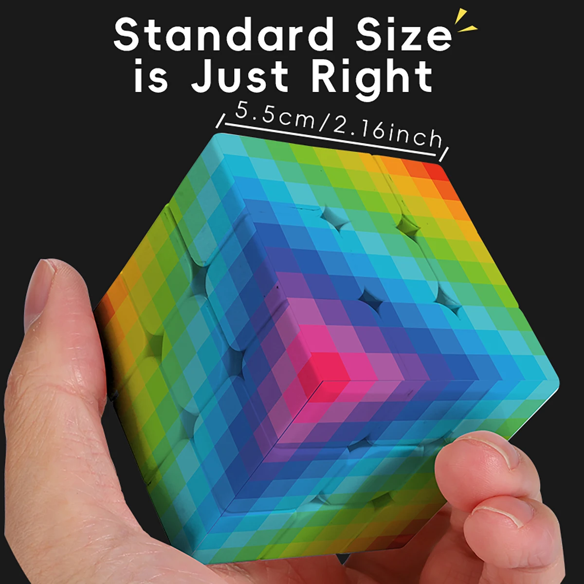 Zauberwürfel 3x3x3 3D UV-gedrucktes Farbverlaufs-Stressabbau-Puzzle, professionelles Spiel mit glatter Geschwindigkeit, Kinderspielzeug, Geschenk