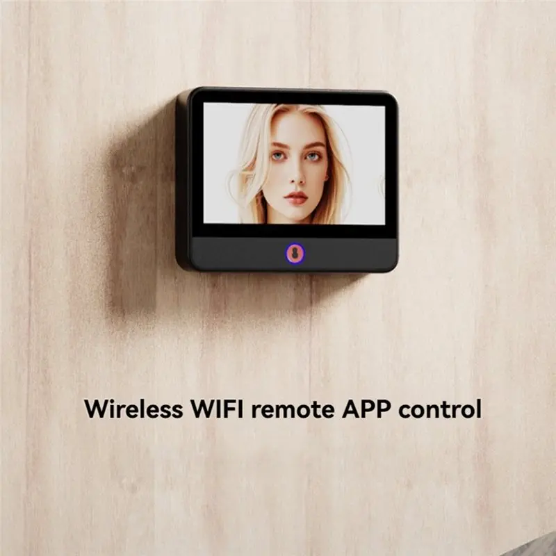 Kamera Pintu Tuya Wifi 2MP dengan Lubang Intip dan Deteksi Gerak PIR, Dilengkapi Layar 4.3 Inci