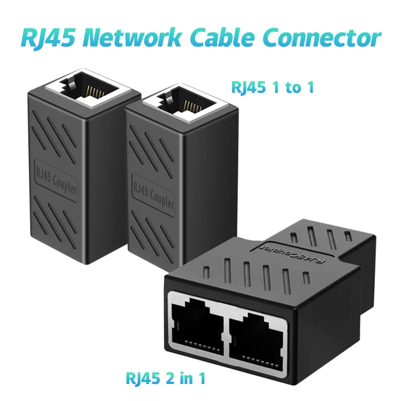 RJ45 Coupler Cat6 Cat5e Ethernet Cable Extender Adapter 1000Mbps LAN Connector In Line Coupler Female To Female