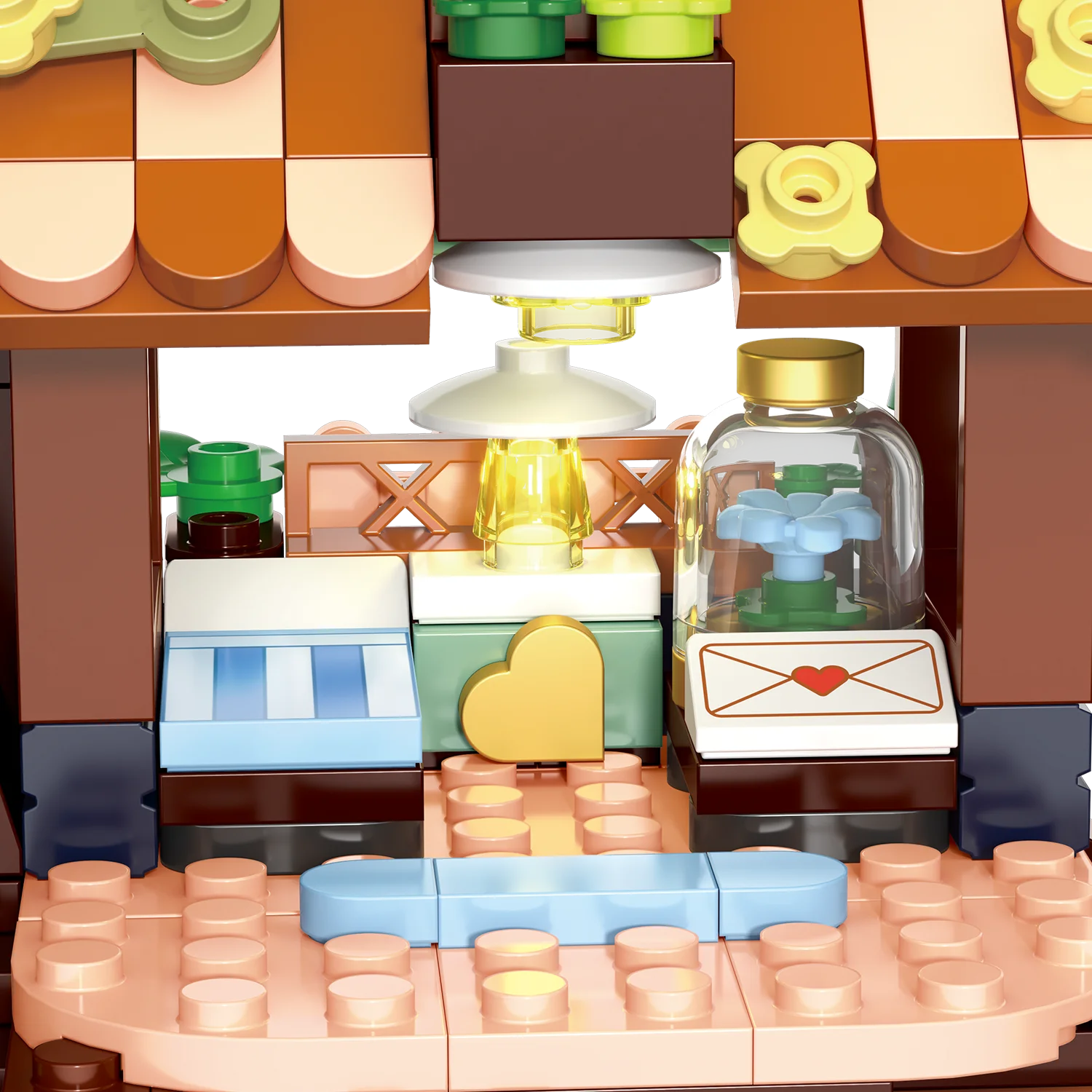 Zestaw Klocków Świątecznych - Piernikowy Domek - Mini Zabawka-Klocki - Puzzle dla Dzieci, Tworzenie Świątecznych Dekoracji Domu DIY