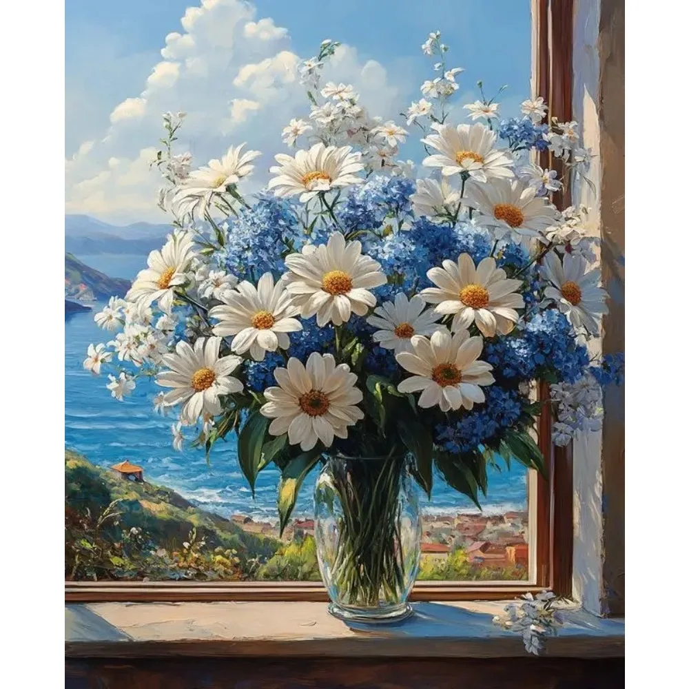 

1 Box of 500/1000/1200/2000PCS Puzzles for Adults Bright flowers Jigsaw Puzzles Handmade Home Decoration Gift Frameless