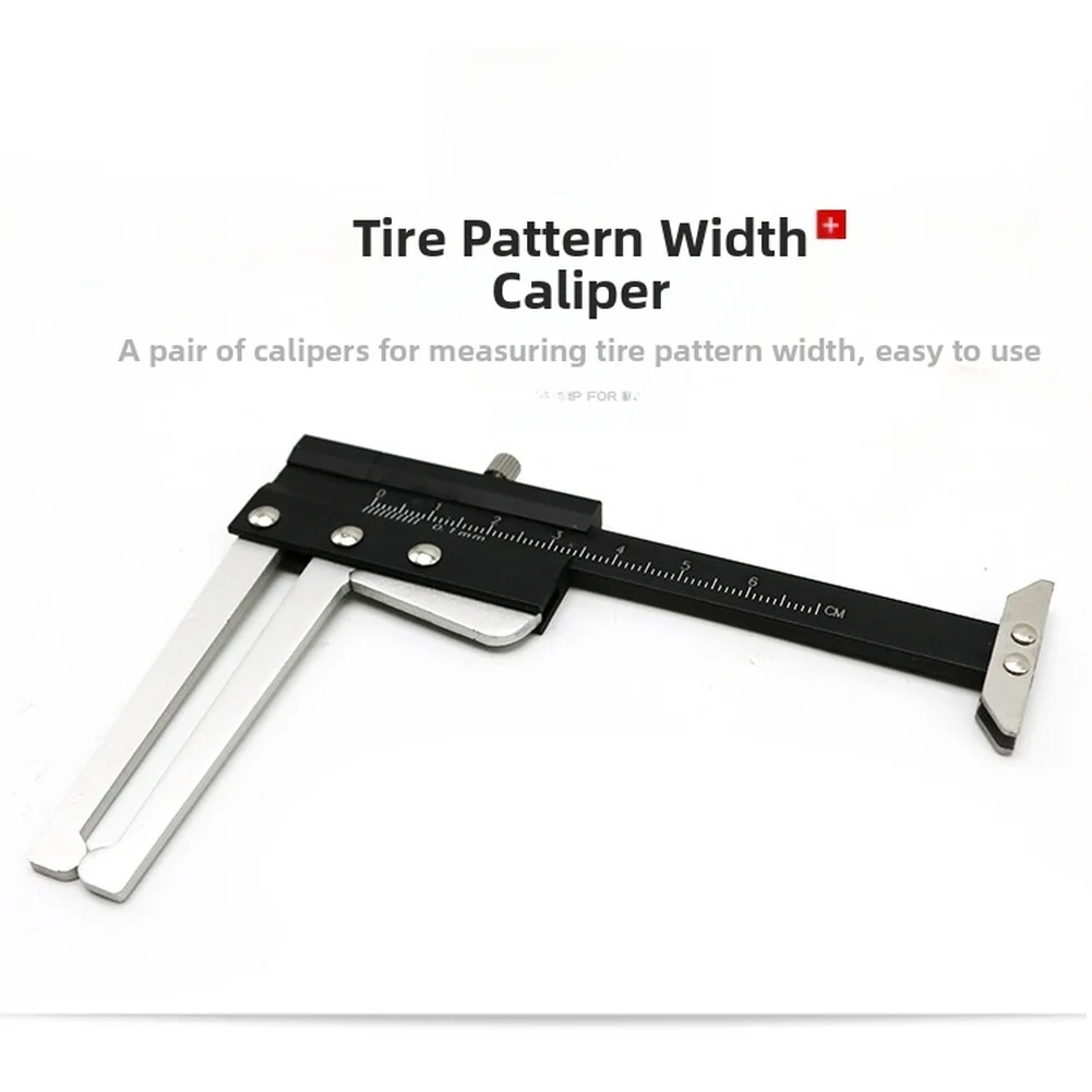 Multi-Function Measuring Tool Silver Black Brake Disc Thickness Tool Comprehensive Vehicle Maintenance Engraved Scale Markings