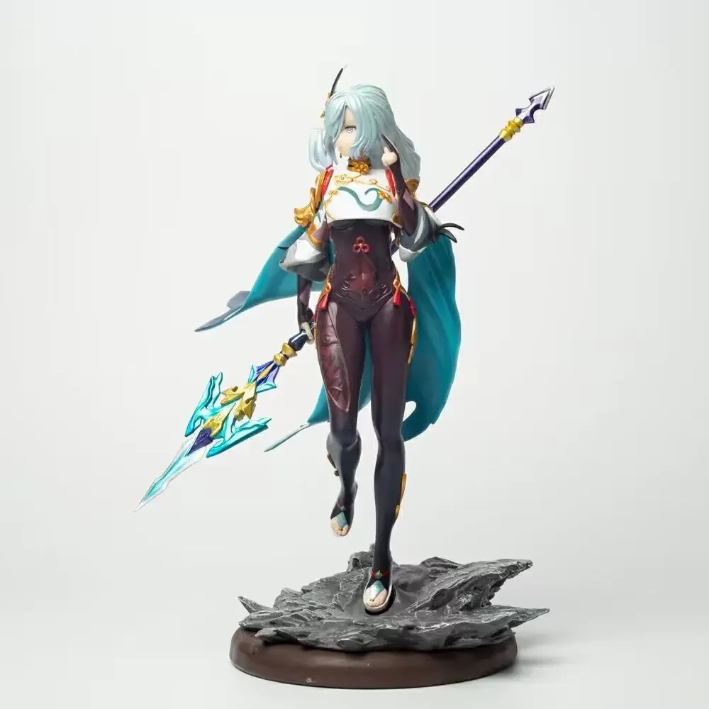 30cm genshin impacto anime figura shenhe jogo periférico sexy decoração estátua estatueta de ação coleção modelo brinquedos boneca presentes