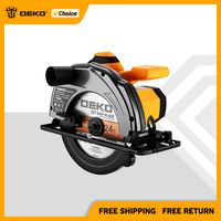 DEKO High Power 1500W Electric Circular Saw Board Cutting Machine Woodworking Power Tools with 185mm Blade with auxiliary handle