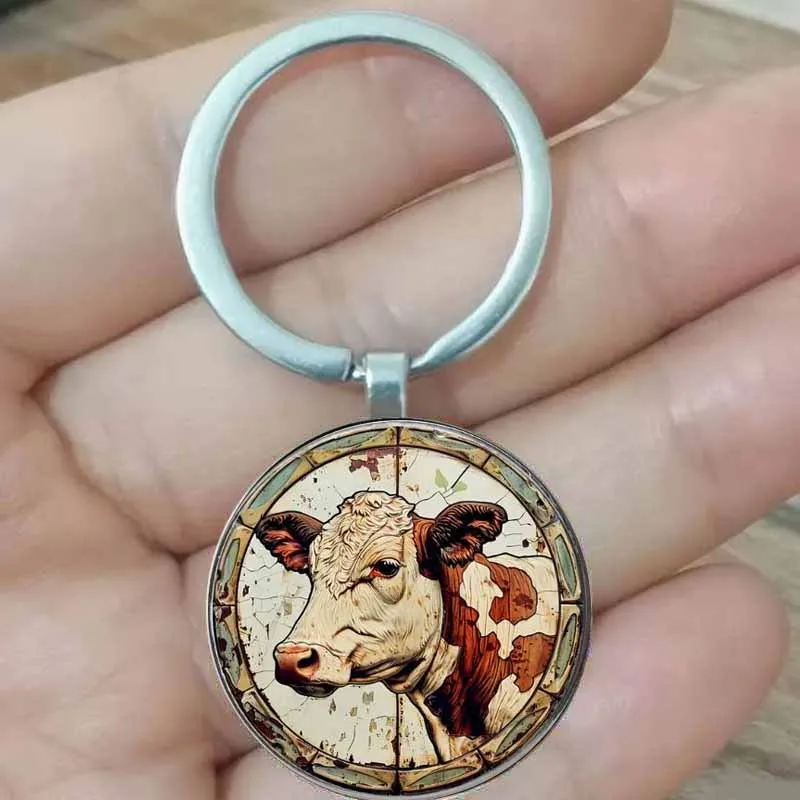 

Cow Zinc Alloy Keychain - Perfect for Valentine's Day, Christmas, Halloween gifts, and birthday or anniversary gifts for friends