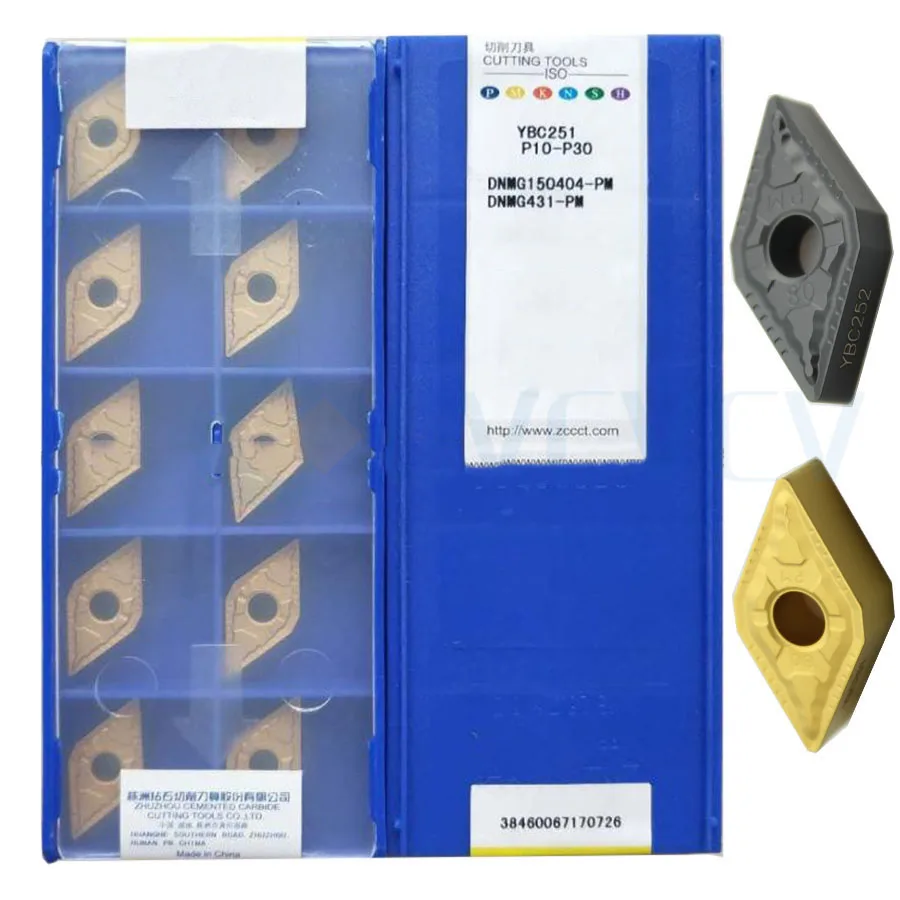 DNMG150404 DNMG150408 DNMG150604 DNMG150608-PM YBC251 YBC252 High Quality CNC Lathe Carbide Turning Inserts Sturdy Sharp Blades