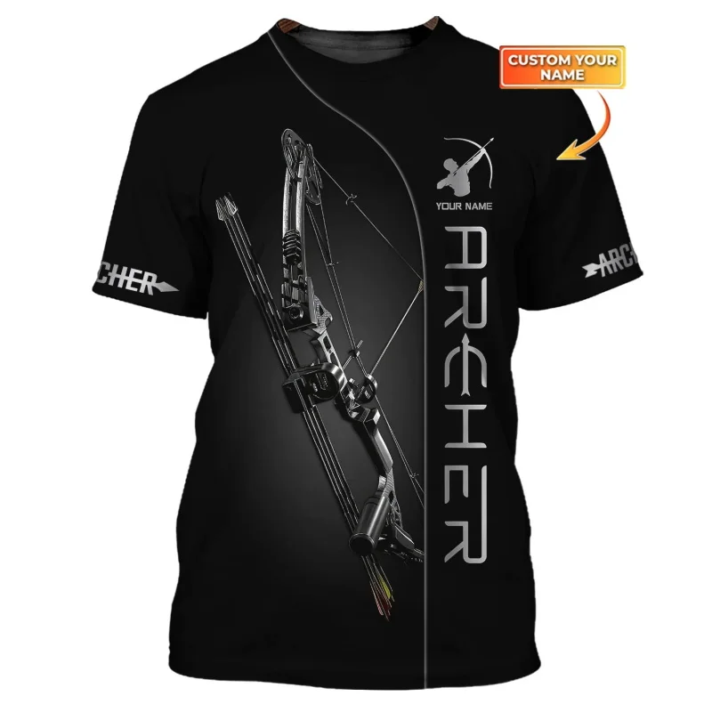 Custom Name Archery Sport T Shirt Jersey For Men Summer Short Sleeve Tee Shirts For Archery Lovers New In Men's Archer Tshirts