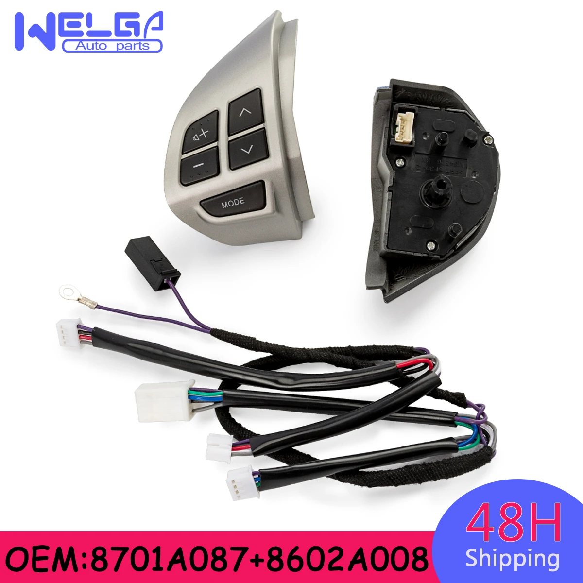 

8701A087 8602A008 New Cruise Radi-o Switch Steering Wheel Volume Sound Button For Mitsubishi Lancer Outlander ASX 2007-2017