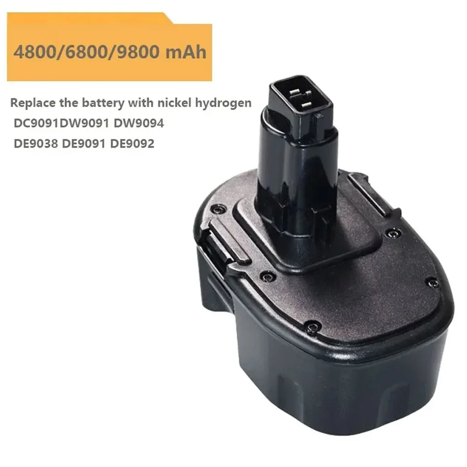 14.4V 9800mAh do Dewalt Ni-MH wymienna bateria 14.4V DC9091 DC9094 DW9091 DE9091 DE9092 14.4 V akumulatorowe elektronarzędzia