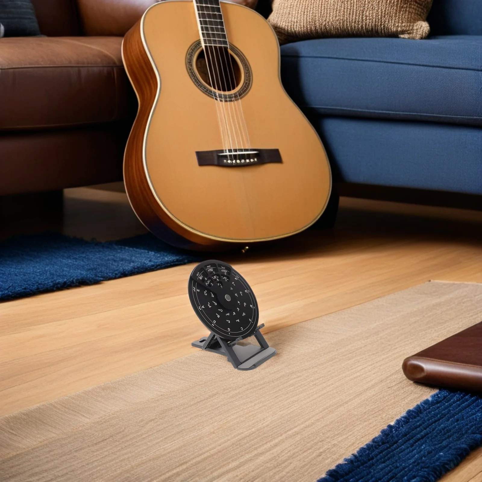 

Guitar Circle of Fifths Portable Music Theory Wheel Aluminum Alloy Chord Trainer Guitar Learning Aid Chord Practice Tool