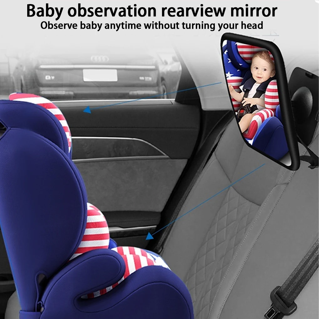 

Автомобильное детское зеркало, регулируемое широкоугольное заднее сиденье автомобиля, зеркало безопасности для детей/детей, монитор, вращающееся внутреннее зеркало заднего вида