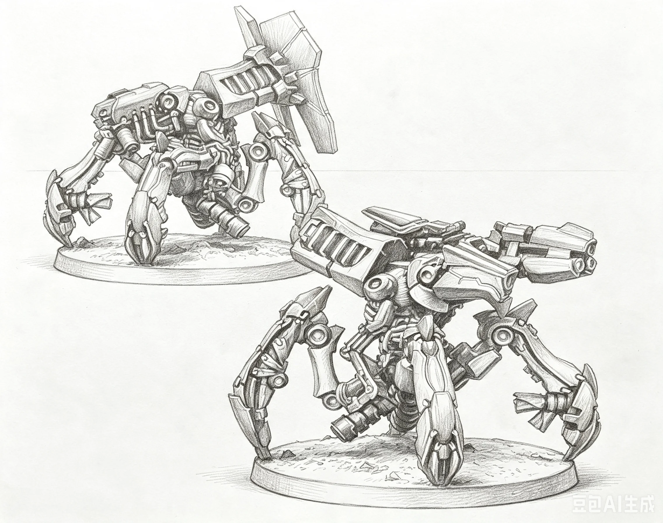 Resin CA Drone Remotes Pack Unpainted Die-casting Resin Model Kit, Including Base, DIY Model Kit