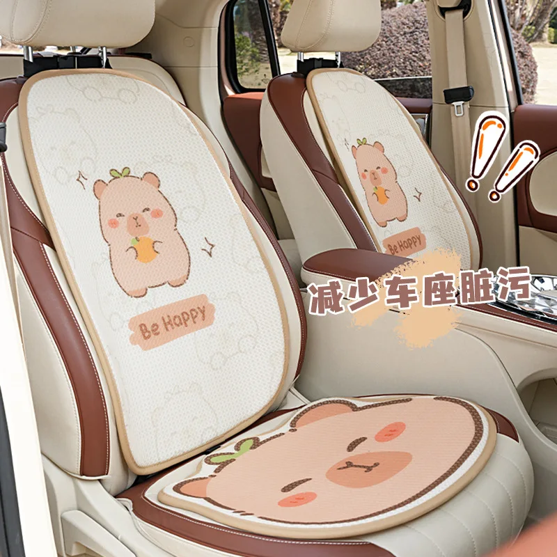 2024 Cartoon Car Seat Cushion Pad Cute Seat Covers Breathable Auto Chair Mat Fashion Interior Decoration Universal Four Seasons