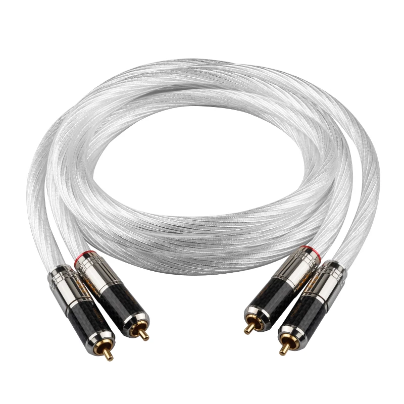 

Высококачественный посеребренный 2-х разъем Rca аудиокабеля Odin OCC с разъемом «папа-папа»