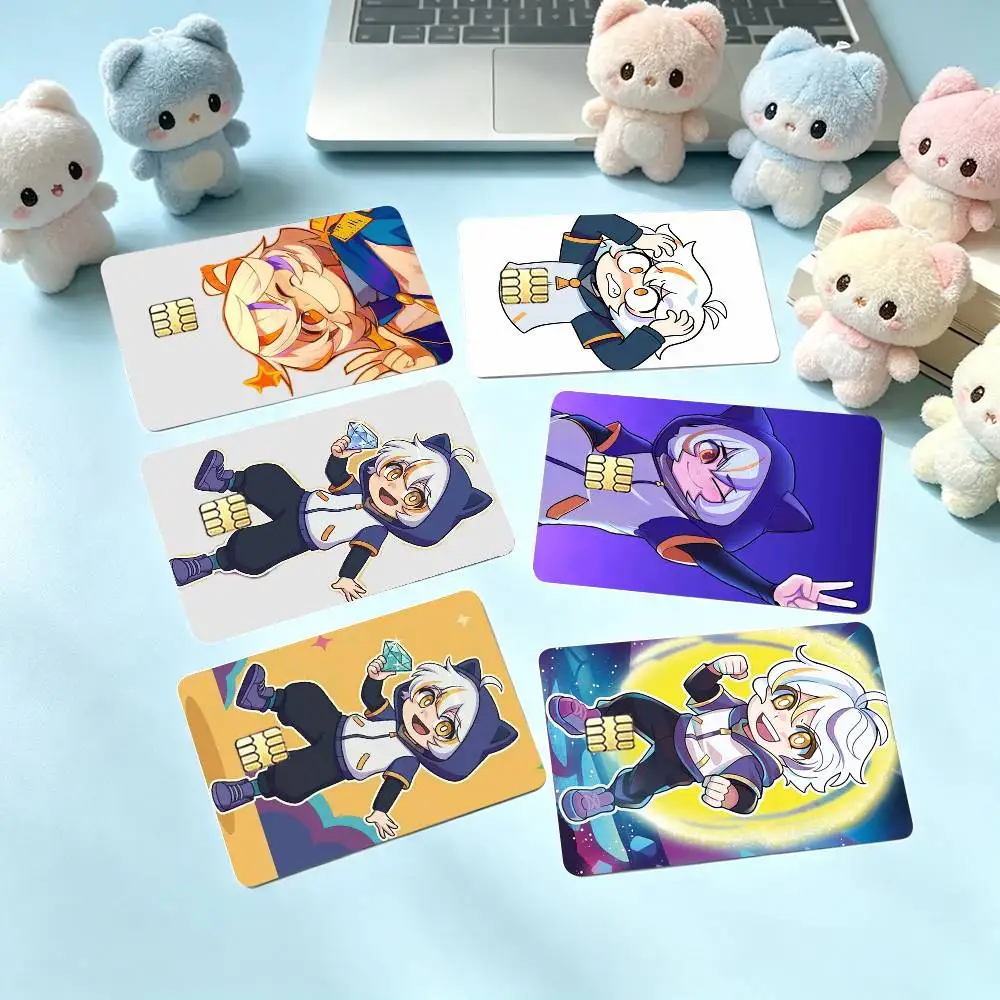 Chuy Mine Cartoon-n C-Cut Credit Card HD Stickers Game Card Decal Small Chip Waterproof Sticker Gift