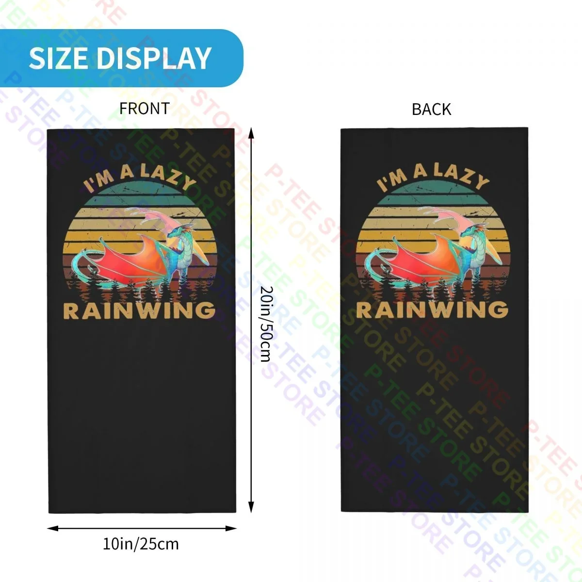 Im A Lazy Rainwing Dragon Wings Of Fire Shop Halsbeenkap Bandana Sjaal Gezichtsmasker Wandelen Mannen Vrouwen Cover Bandana