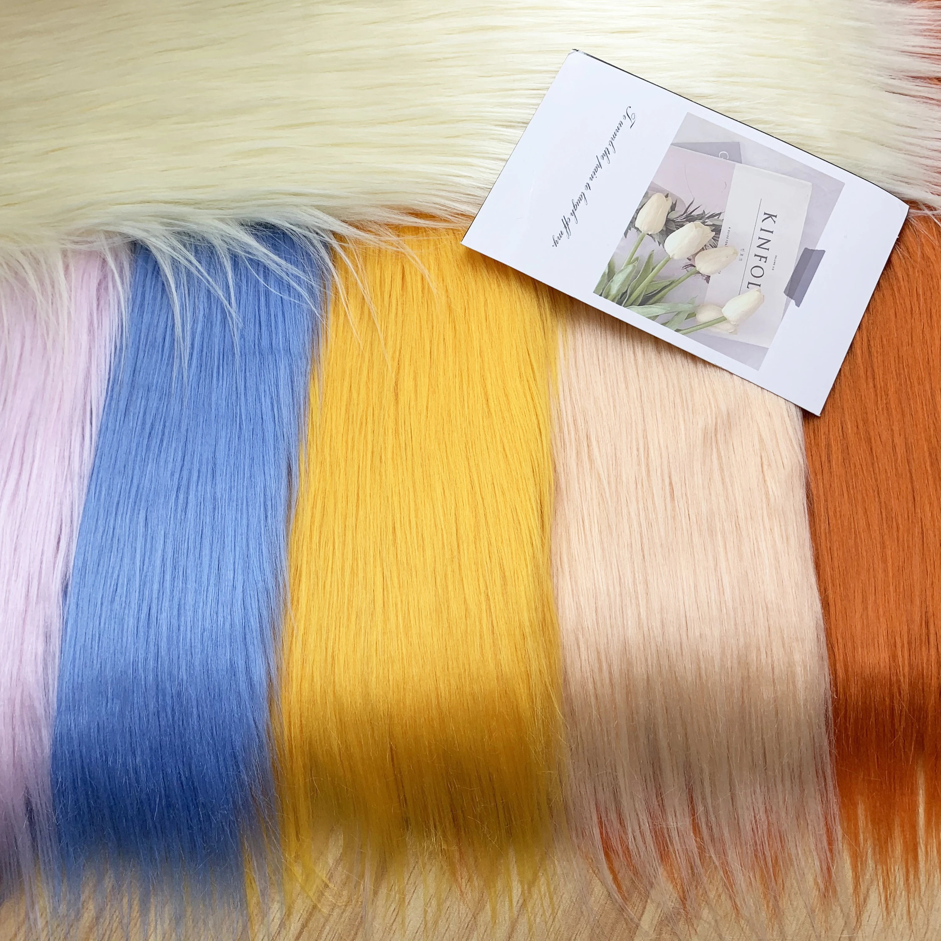 Hot Sale 8cm Length Faux Fur 100% Polyester Cotton Doll Hair Plush Stuffed Fabric Hand Decorated Background Materials