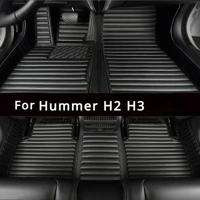 

Custom Car Floor Mats for Hummer H2 H3 H3T 2003-2008 2010Luxury waterproof Interior auto Accessories Carpet PU Trunk Rugs Foot