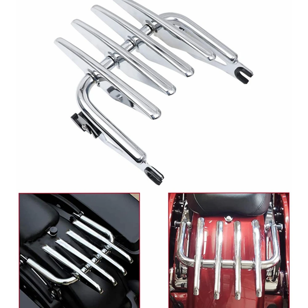 

Chrome Detachable Stealth Luggage Rack For Touring Street Glide Electra Glide Road Glide Road King FLHR FLHT FLHX FLTR 2009-2021