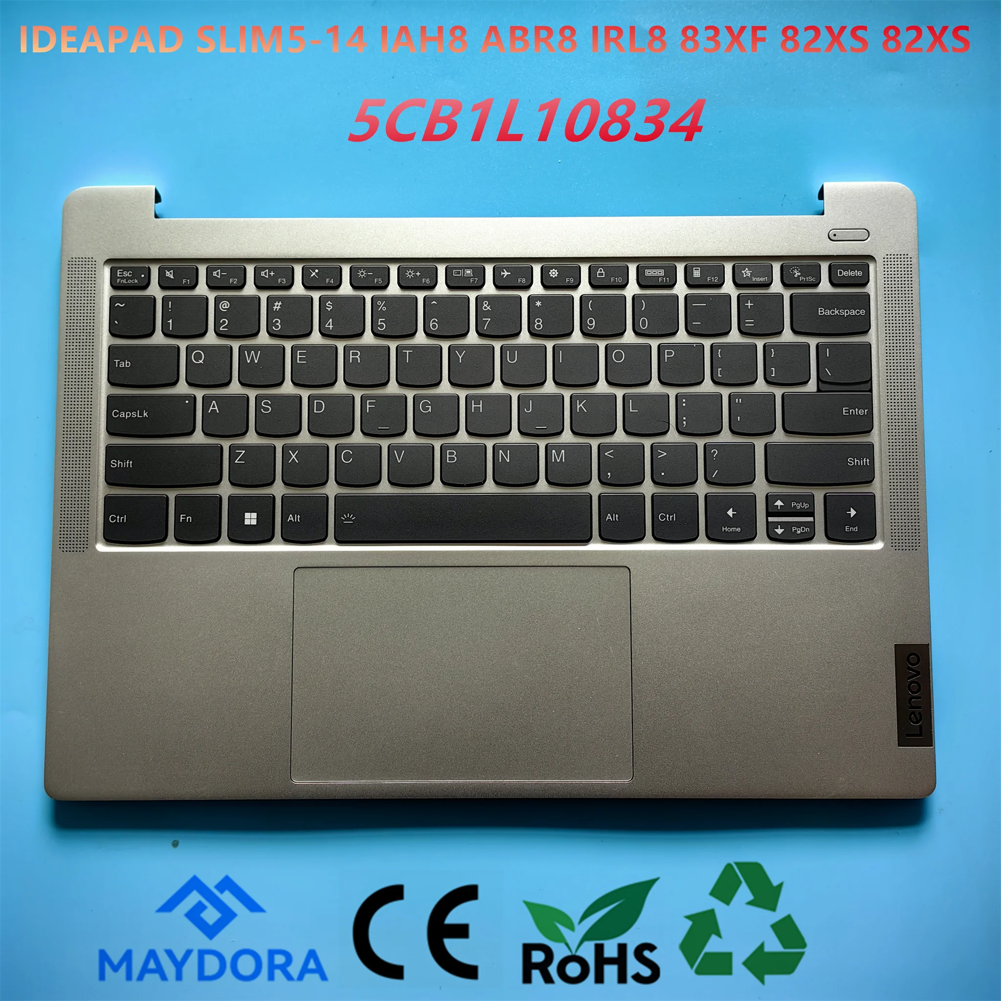 US backlight keyboard palmrest assembly for LENOVO IDEAPAD Slim5/5i-14 ABR8 IRL8 IAH8 82XE 83BF 82XS series SLIVER 5CB1L18034