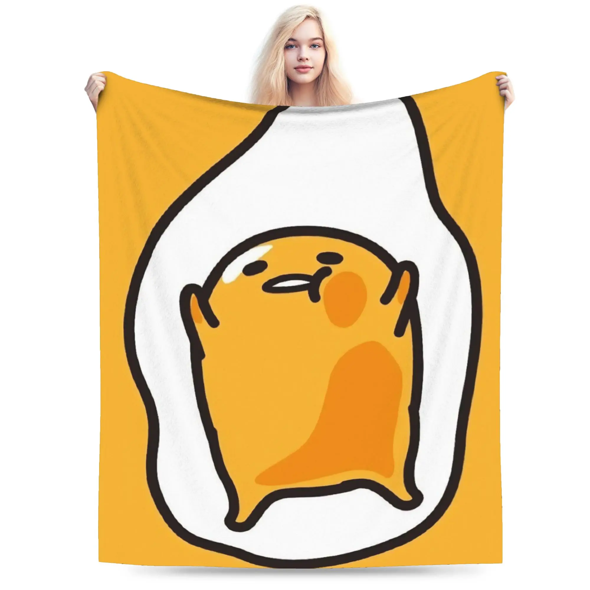 

Одеяло Lazy Egg Gudetama, качественное теплое одеяло, зимнее одеяло для девочек и мальчиков, новинка для гостиной, покрывало