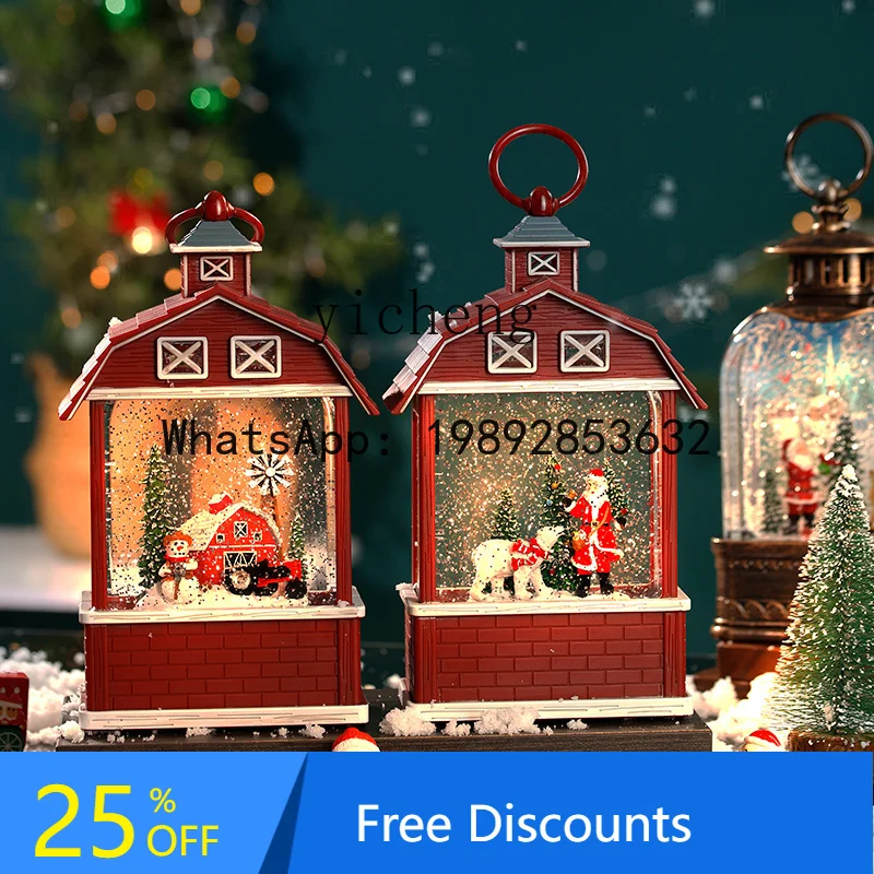 

AA Christmas decoration scene arrangement ornaments old man snow holiday crafts gifts