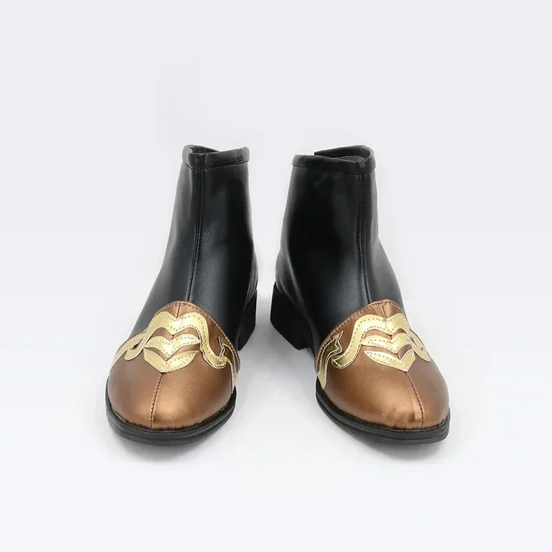 Candy 2025Yu- Game Naraka: Bladepoint Wu Chen PU Leather Shoes Halloween Carnival Boots Cosplay Prop Custom