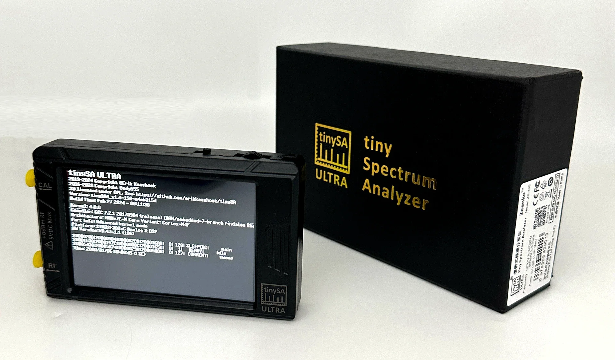 Zeenko ZS-407 7.3GHz 휴대용 초소형 스펙트럼 분석기tinySA ULTRA PLUS +ZA-048 로그 주기 다이폴 어레이 안테나