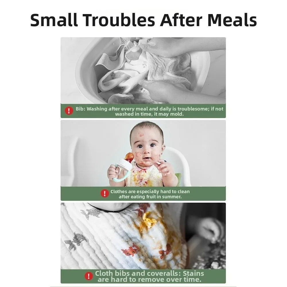 携帯用使い捨てよだれかけ 防水 防汚 よだれ拭き ノーウォッシュ 子供用食事バッグ