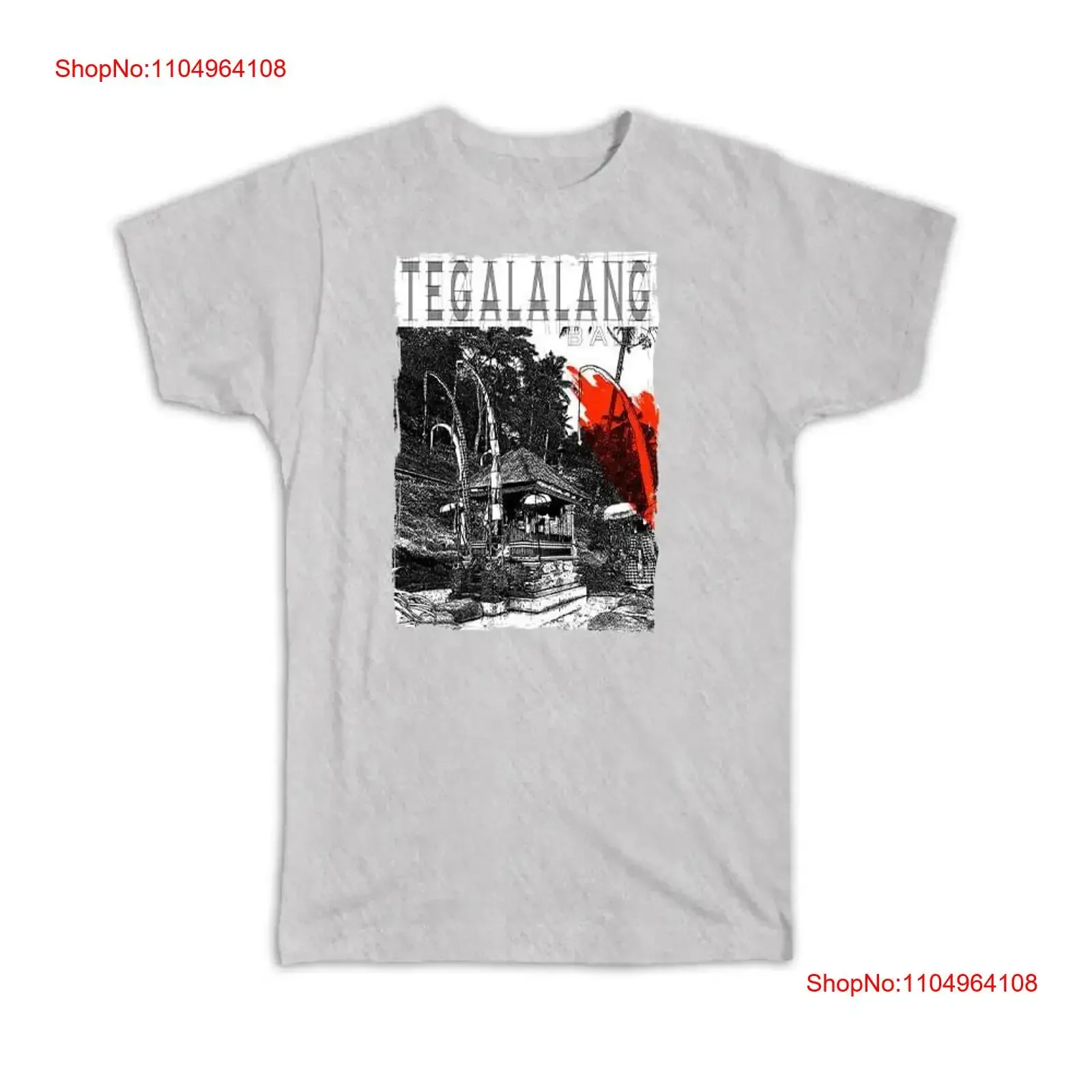 

T Shirt Bali Tegalalang Indonesia Artistic vintage Washed Casual designer clothes Soft graphic Versatile Stylish streetwear