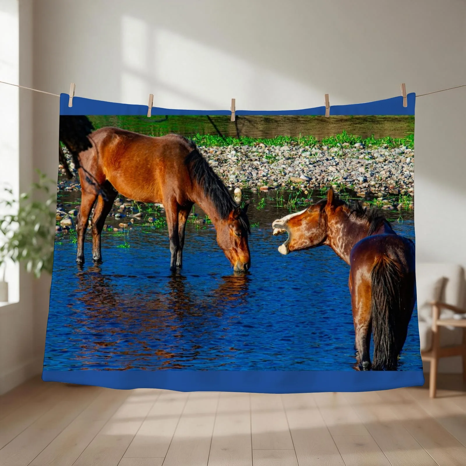 The Horses Mouth Throw Blanket Single Plaid on the sofa For Baby Multi-Purpose Blankets