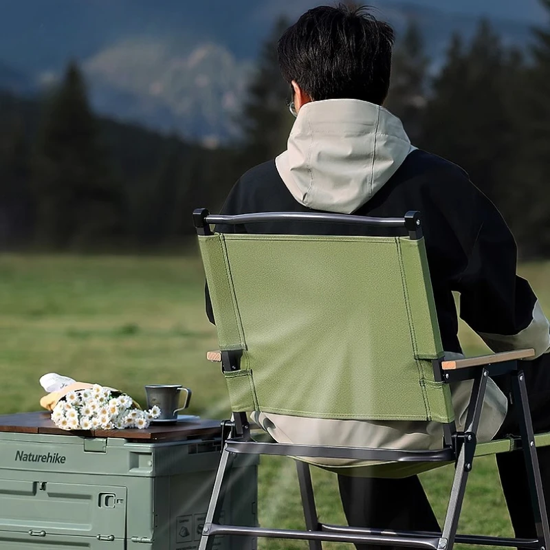 

Carbon Steel Alloy Folding Chair Portable Camping Picnic Chair Outdoor Fishing Stool Beach Leisure Chair with Armrests