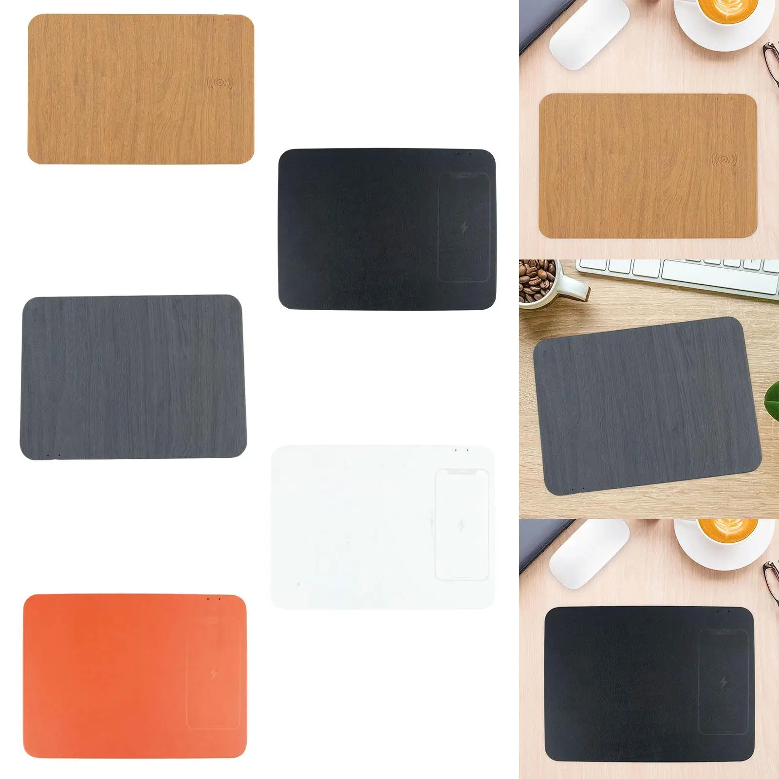 Mouse pad de carregamento sem fio, proteção contra curto-circuito, confortável, proteção contra sobretensão, compacto, versátil para mesa, esportes profissionais