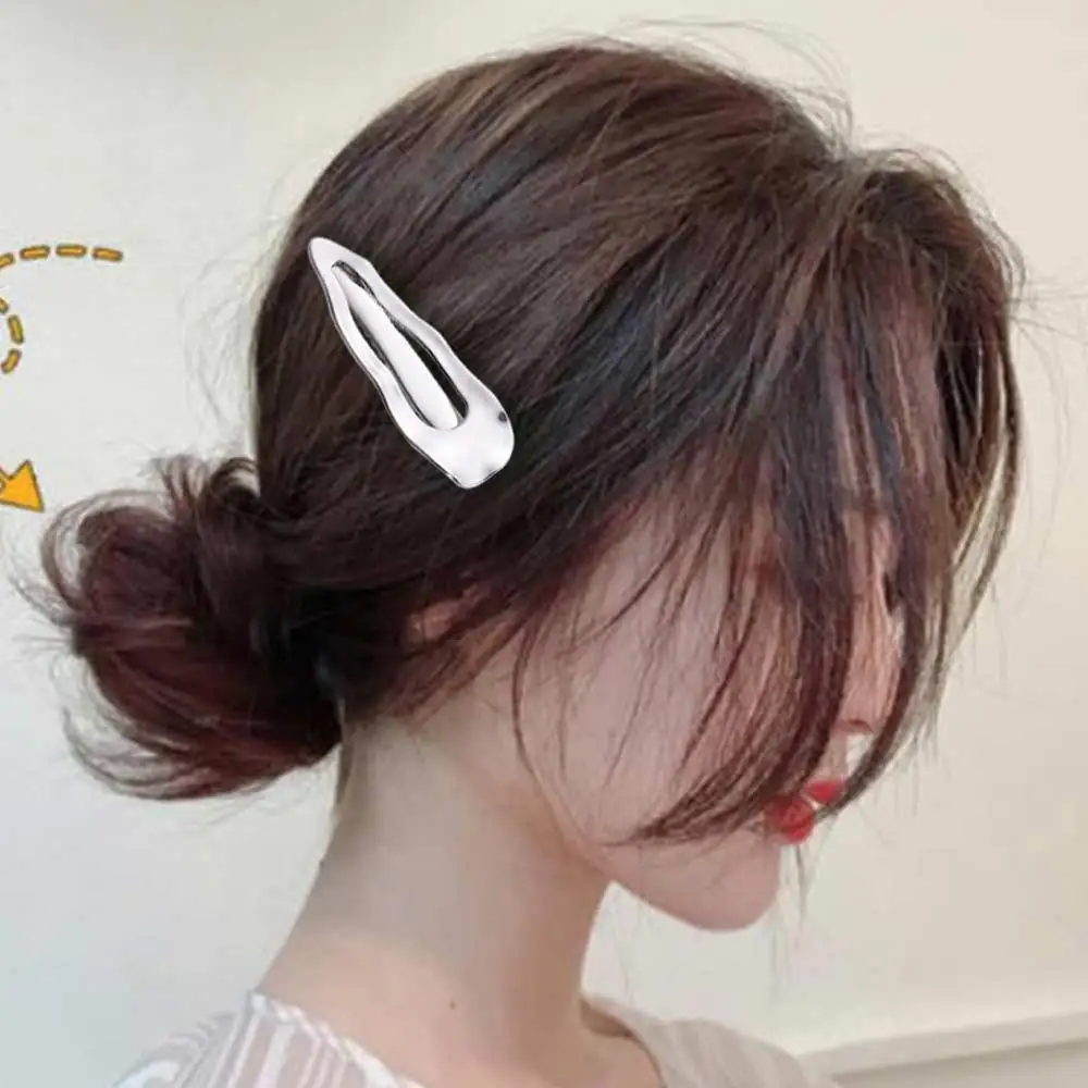 

Drop Shaped Bump Irregular Geometric Hollow Rectangle Side Bangs Hair Clips Punk Hair Clips Fix Fringe Barrette Metal Hair Pins