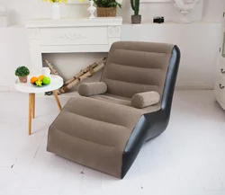 140cm Salon Kształt S Nadmuchiwana Sofa Krzesło Łóżko Tanie Pojedyncze Designerskie Sofa Ergonomiczne Rozkładane Leniwe Divano Meble Domowe