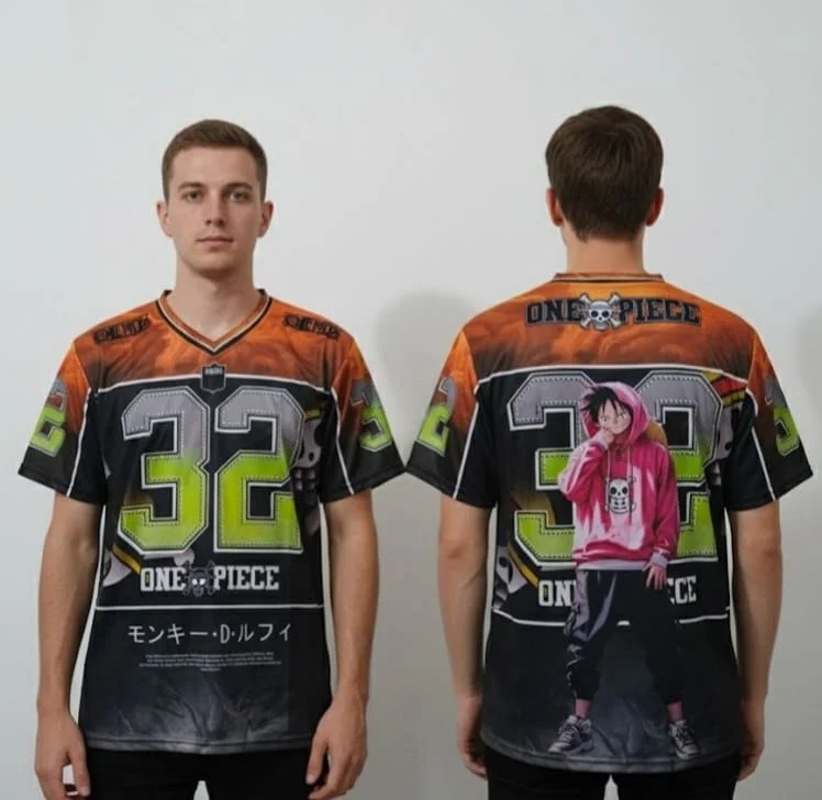 Bandai Anime Series Jersey Sport Cool Fashion Street Zomer T-shirt Oversized heren- en damestop voor volwassenen Nieuwe hete verkoop