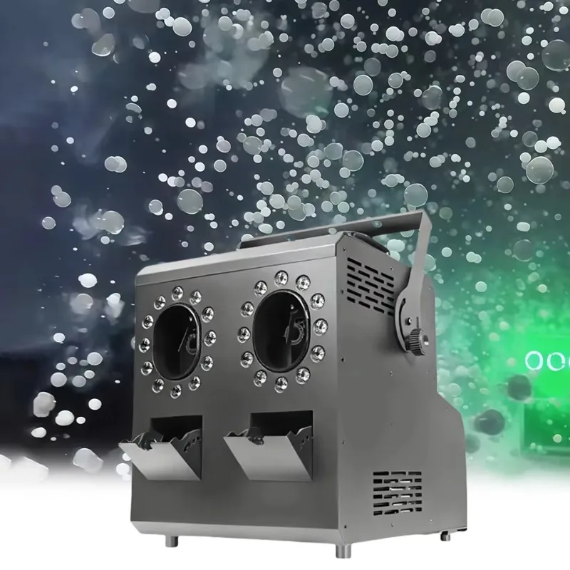 Party Machine 900W Double LED Bubble Fog Machine Remote Control Bubble Smoke Machine for Stage Show