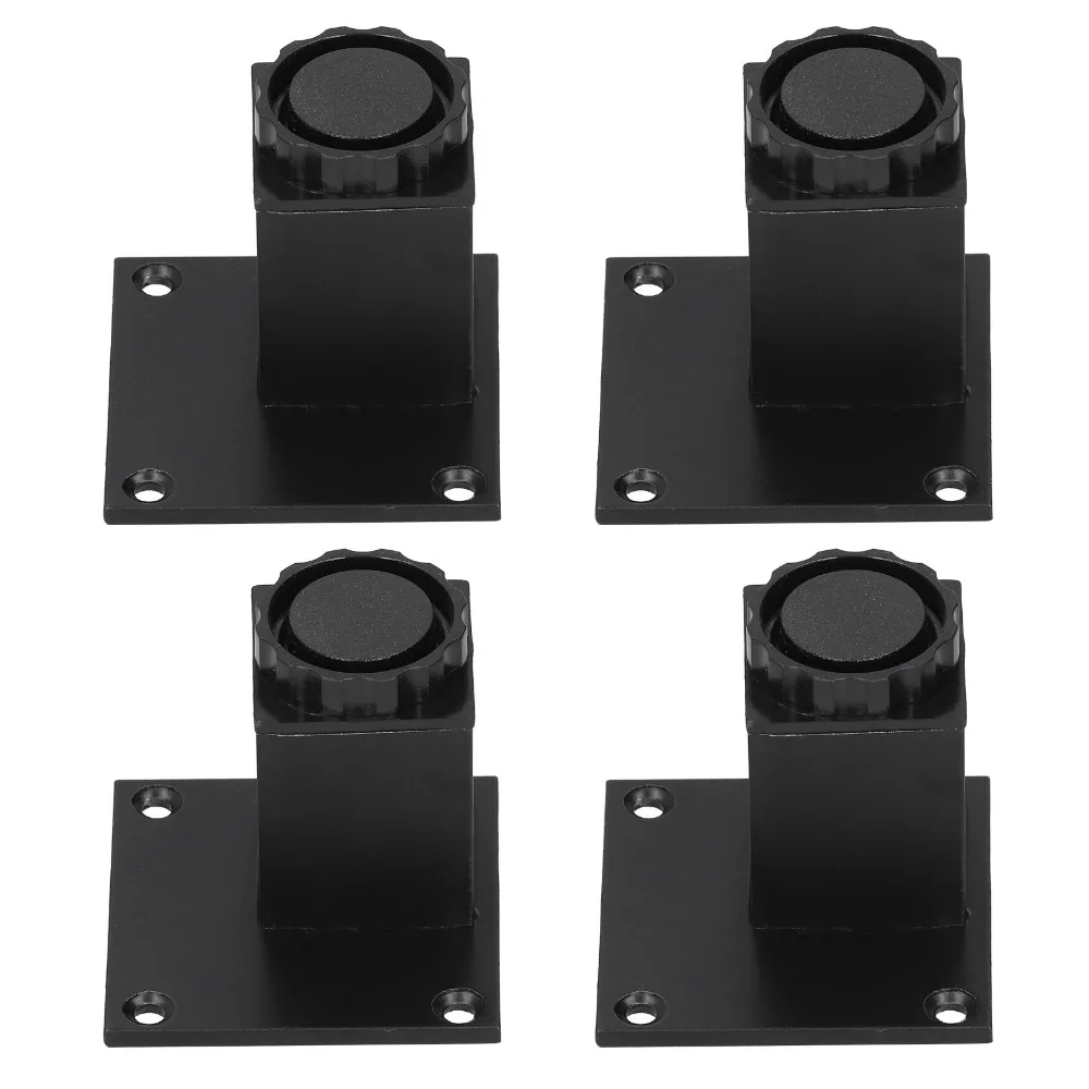 

4Pcs/Set Modern Black Furniture Leg Adjustable Aluminum Alloy Adjustable Cabinet Leg 60mm/80mm Sturdy Square Furniture Leg Sofa