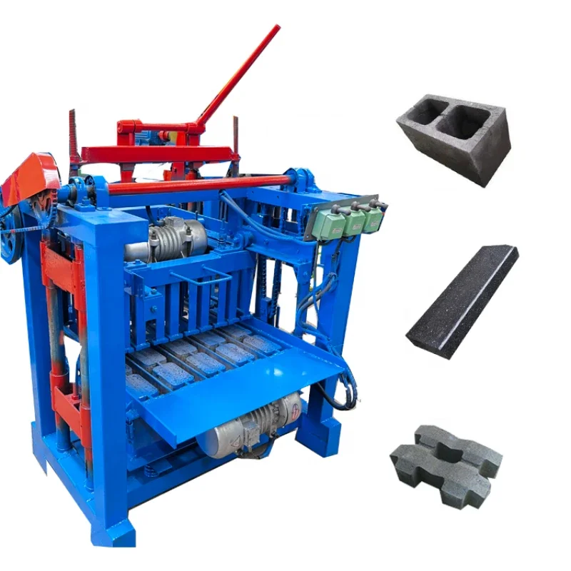 4-35 Concrete brick making machine price Semi-automatic cement hollow block machine