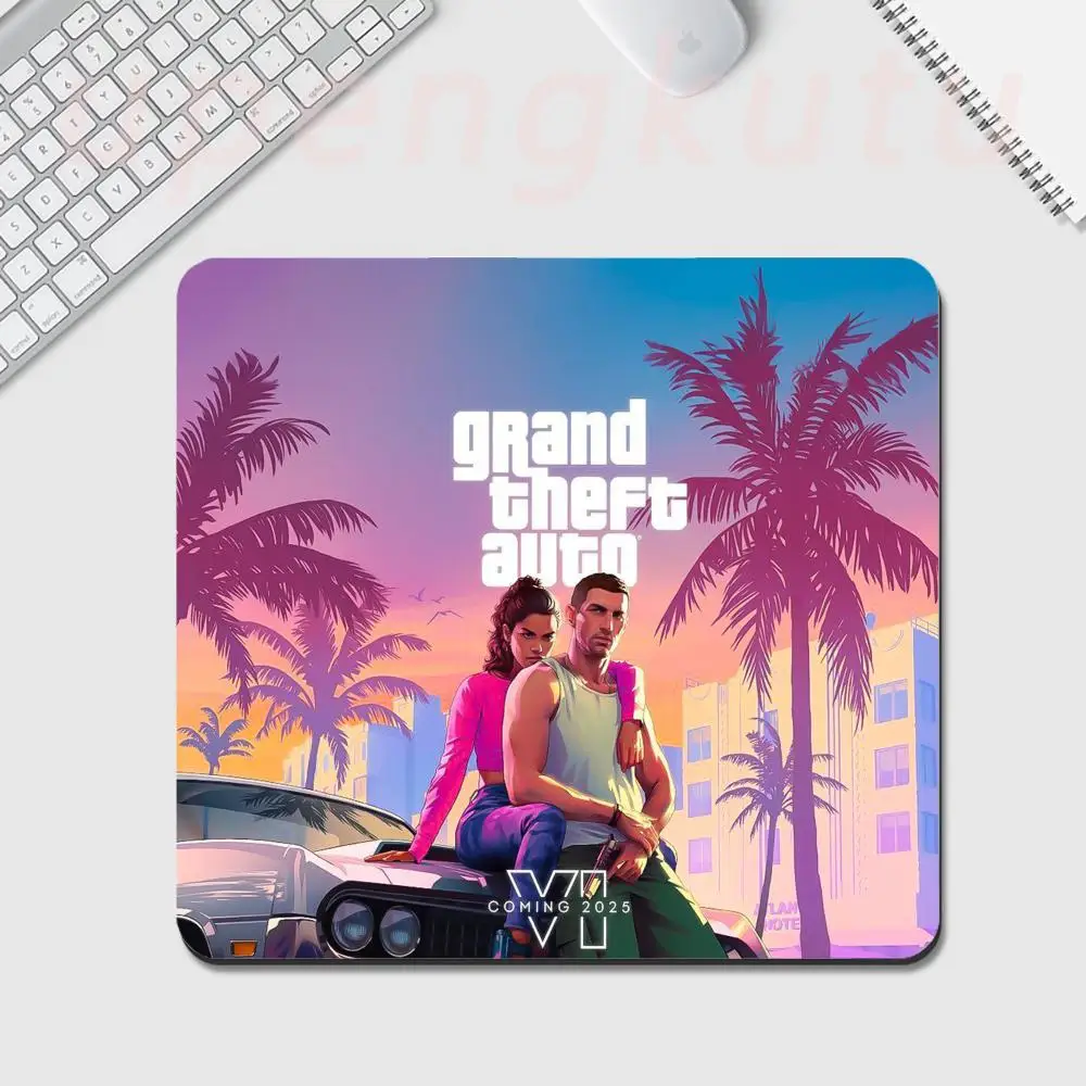 XL 450x400x5mm thicken GTA 6 Grand Theft Auto Game Mousepad Computer Desk Mat Table Keyboard Pad Laptop Cushion Non-slip Deskpad