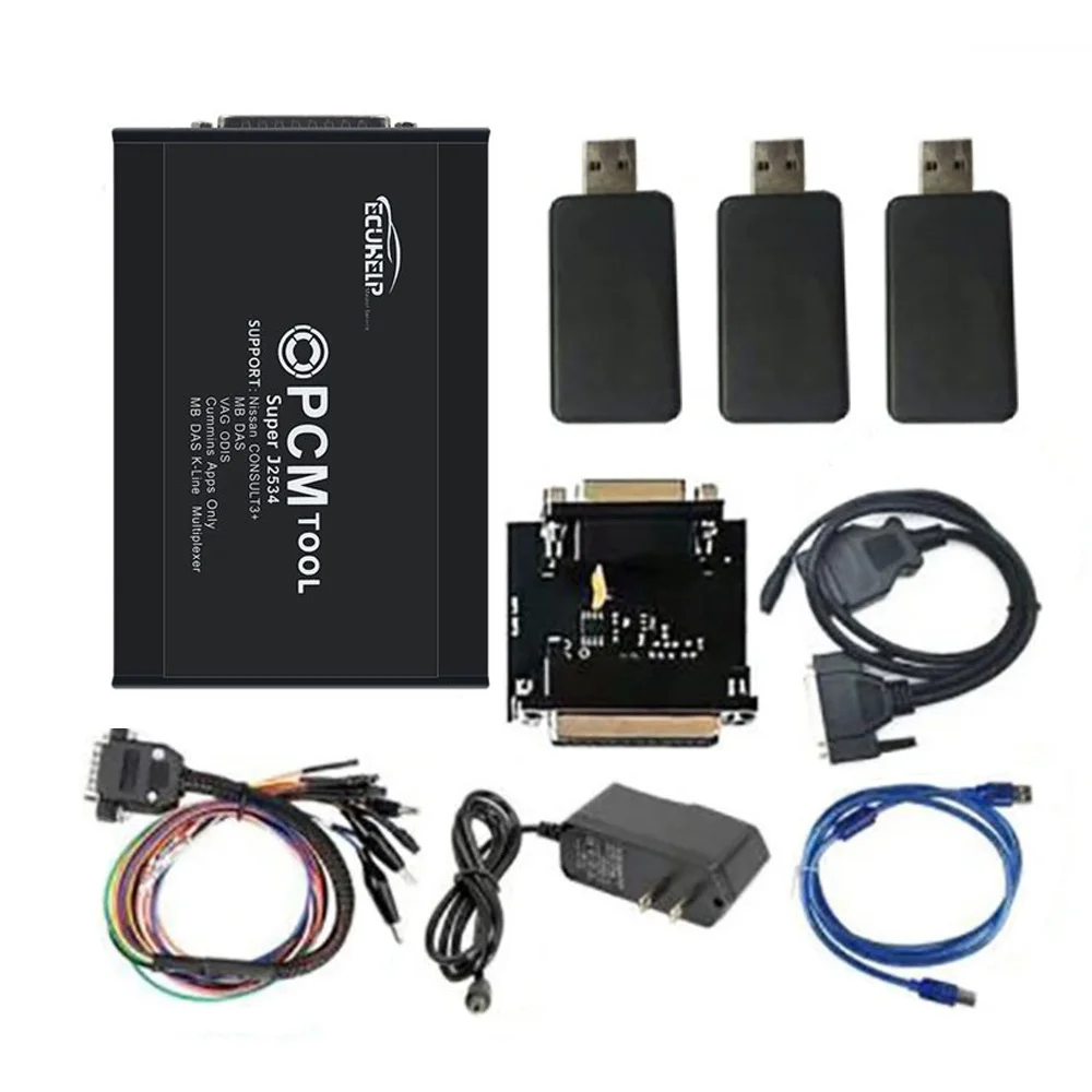 PCMFLASH/KTMFLASH Electric Car ECU Programming Tool Newest Software Version Plastic with Three Dongles