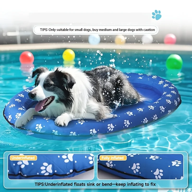 Water Toys Foldable Dog Swimming Float PVC Cooling Pet Inflatable Raft Soft Pet Dog Float Pool