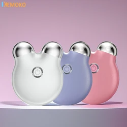 Mini micro corrente ems instrumento de beleza rolos portáteis rosto emagrecimento massageador ems contorno delicado levantamento endurecimento cuidados com a pele