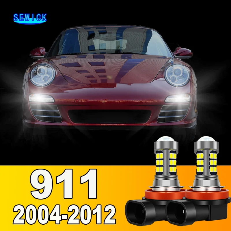 

Front Fog Light 2pcs LED Bulb Accessories For Porsche 911 997 2004 2005 2006 2007 2008 2009 2010 2011 2012