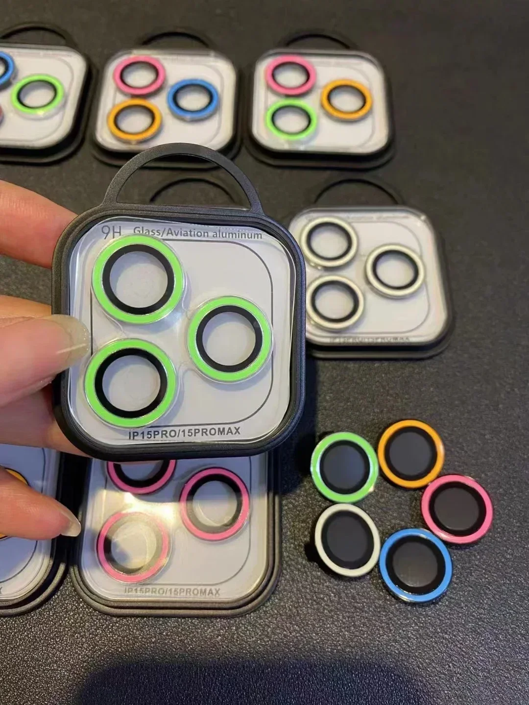 IPhone用の明るいカメラレンズガラス,iPhone 13,12 mini,11 pro max,14 plus,13mini, 13pro用の強化ガラススクリーンプロテクター