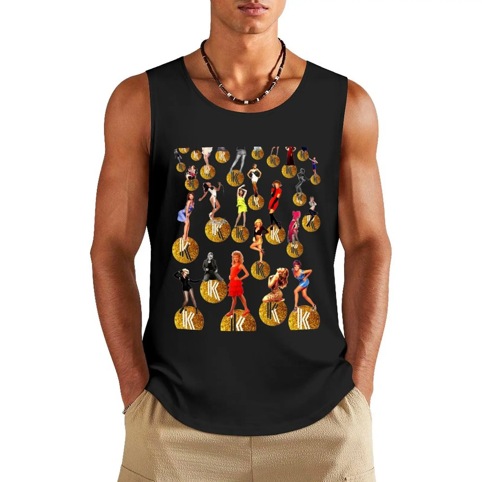 Kylie Minogue - K30 Lucky Lucky Lucky World Tank Top bodybuilding men clothes anime gym