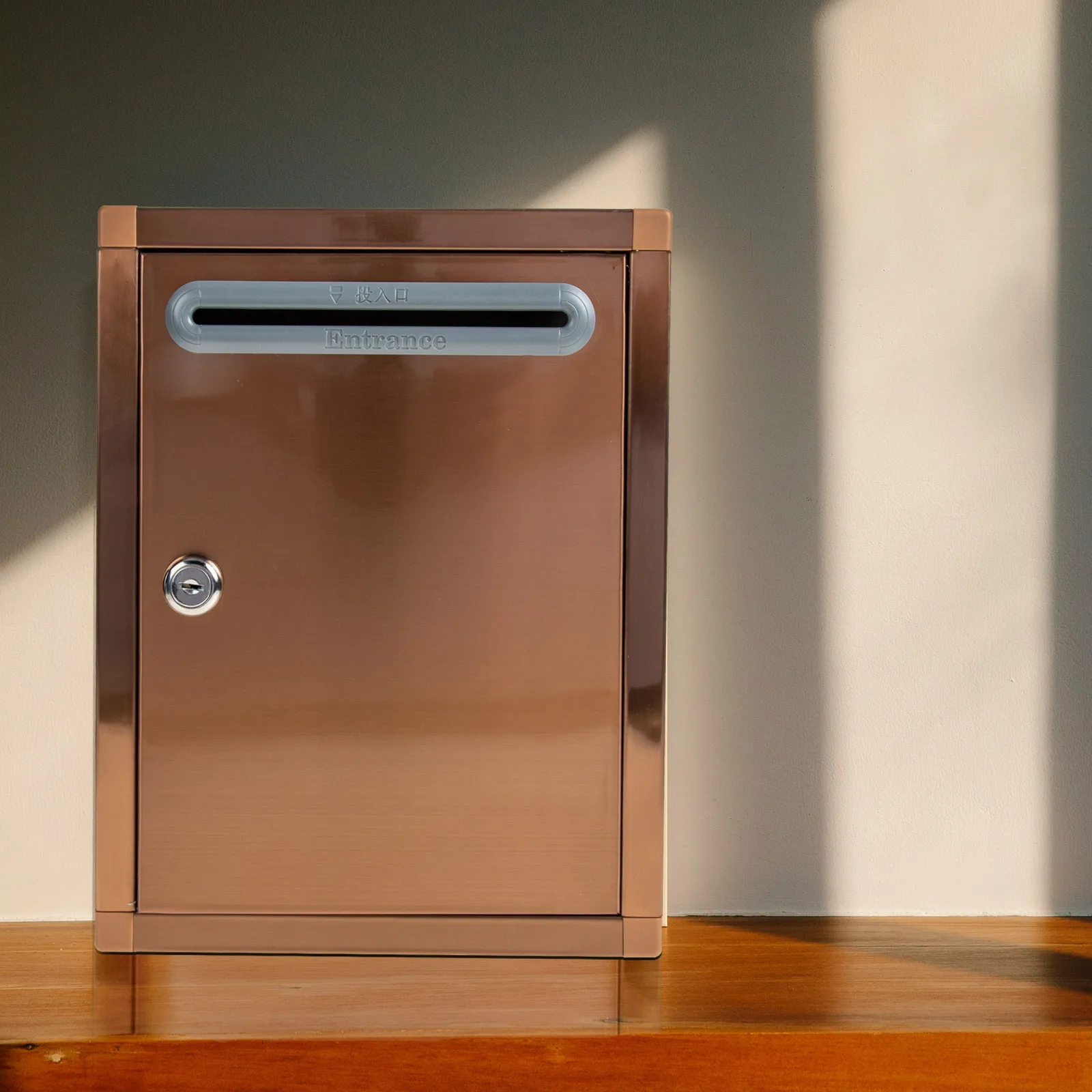 

Lockable Complaint Box Stainless Steel Waterproof Voting Suggestion Donation Storage Public Report Collection Metal